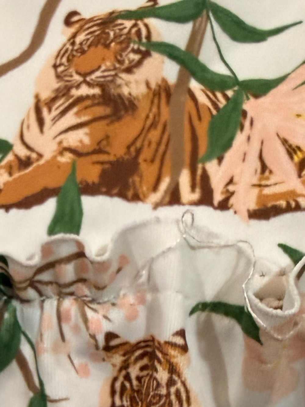 Kortni Jeane Girls Tigers Peplum Swimsuit Top - Picture 3 of 4